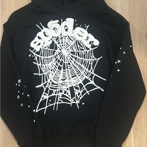 Small black and white spider hoodie